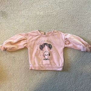 Baby Gap Star Wars Pink Princess Leia sweatshirt 12-q8 months